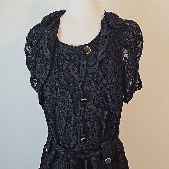 Anthropologie leifsdottir lace, semi formal dress size 6 - Picture 2 of 14